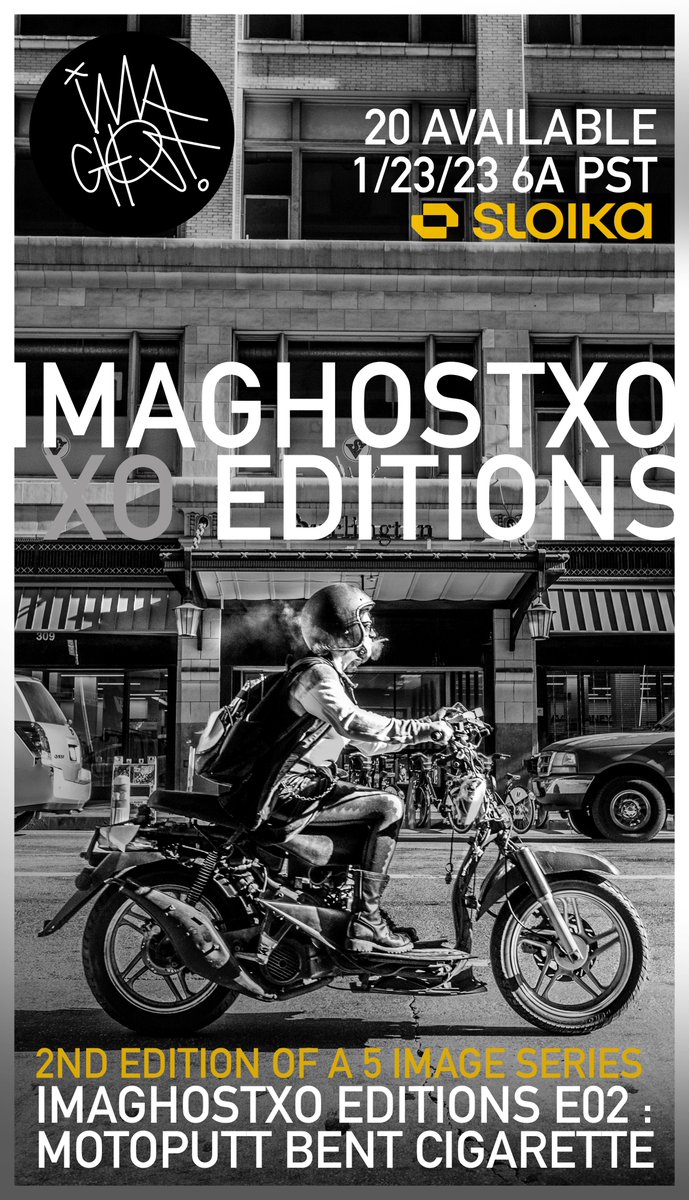 ImaGhostXO.eth ☠️🪩👻 (@imaghostxo) on Twitter photo Happy to announce IGXO E01 holder, <a href="/Milibooo/">Milibooo.eth 👻</a>'s won an AirDrop of IGXO EDITIONS E02 : MOTOPUTT BENT CIGARETTE.
20 Editions of E02 Launch 1/23/23 @ 6a PST.
E01 holders will have a chance to win an AirDrop of E03.
11 still avail on <a href="/sloikaxyz/">Sloika.xyz</a>
Link👇
🚀🚀🚀Milibooo! Happy to announce IGXO E01 holder, <a href="/Milibooo/">Milibooo.eth 👻</a>'s won an AirDrop of IGXO EDITIONS E02 : MOTOPUTT BENT CIGARETTE.
20 Editions of E02 Launch 1/23/23 @ 6a PST.
E01 holders will have a chance to win an AirDrop of E03.
11 still avail on <a href="/sloikaxyz/">Sloika.xyz</a>
Link👇
🚀🚀🚀Milibooo!