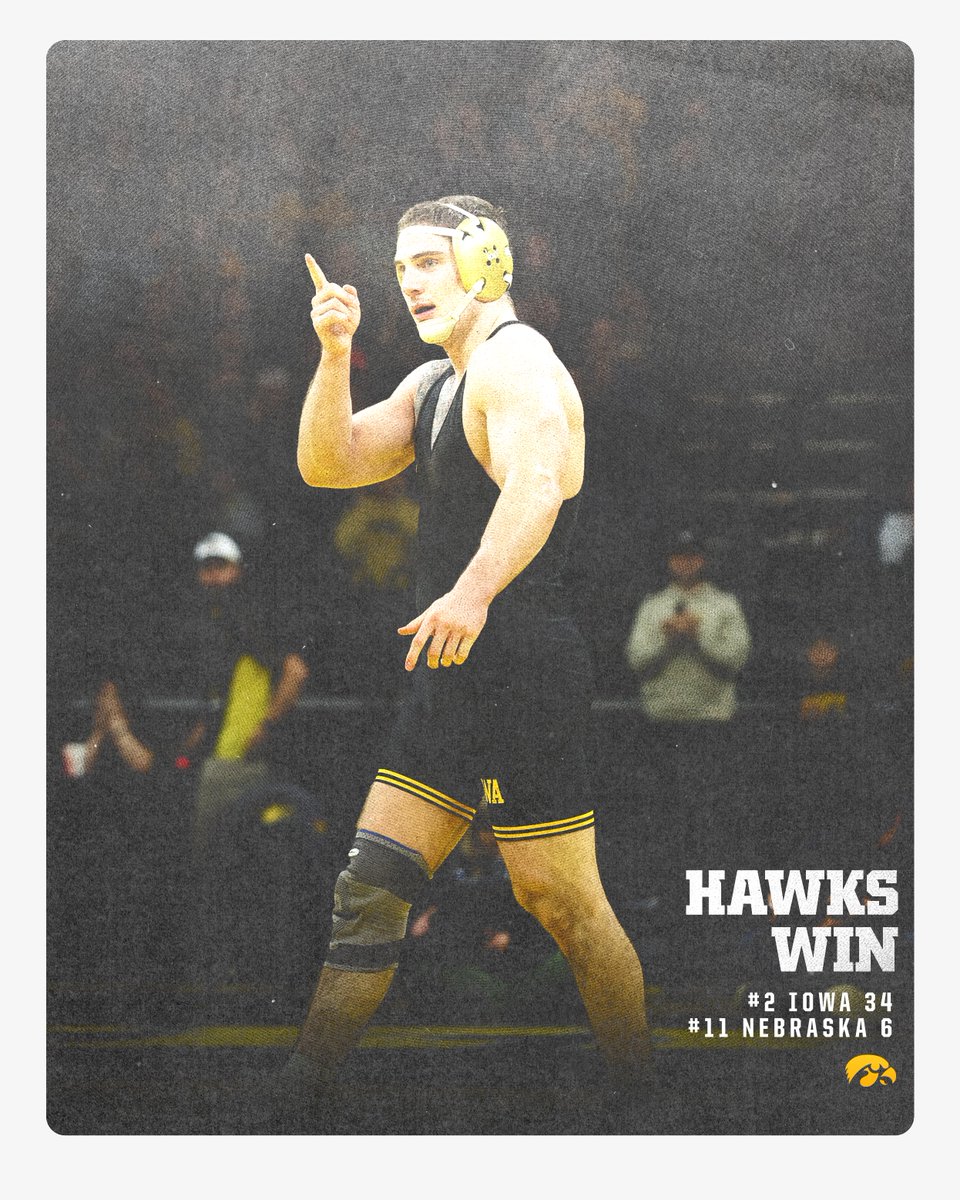 Aw shucks, that's only 14 straight.🤷‍♂️

Final: Iowa 34, Nebraska 6

#Hawkeyes