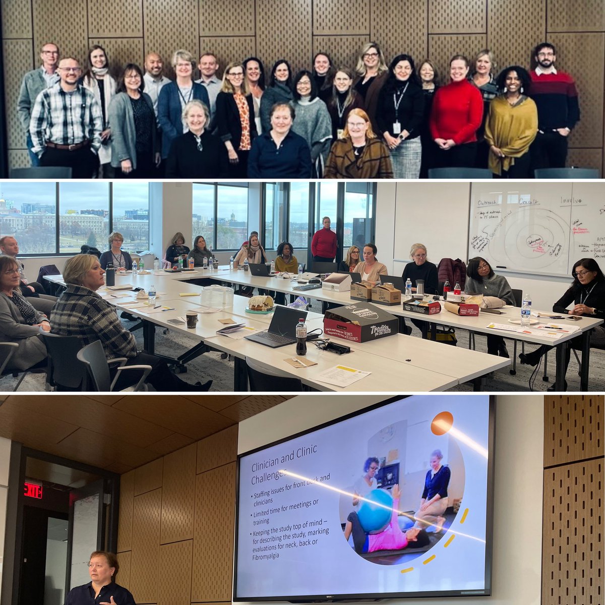 ksluka0101's tweet photo. #FMTIPS study team-wonderful retreat today for our group focusing on how to improve our pragmatic trial in PT clinics for #fibromyalgia Thanks to all team members@DanaDailey10 @LeslieCrofford @BaymanEmine @DixieEck @Collaboratory1 https://t.co/iqdZeZ0sar