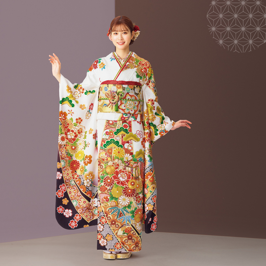驚きの価格が実現 305z2〇鈴乃屋取扱い 小柄な方にも シンプル 振袖