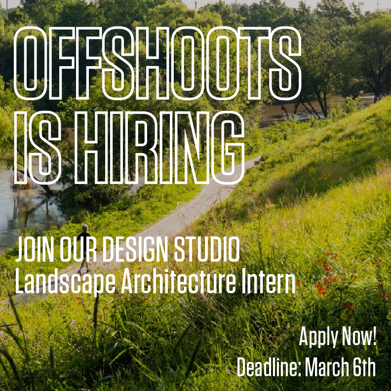 OffshootsINC's tweet photo. Join our team! 🌱

Offshoots is hiring a Landscape Architecture Intern for Summer 2023.

Please email cover letters, resumes, and a pdf of work samples or a portfolio to office@offshootsinc.com.

Check the linktree in our bio for more information. https://t.co/PWNziWZ1gb
