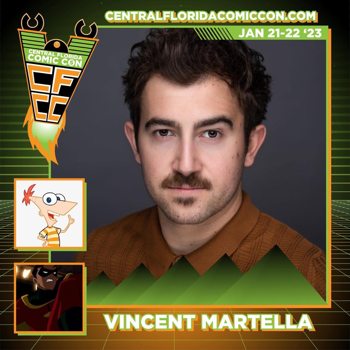 PTAppearances's tweet photo. Phineas and Ferb!! Meet @VinMan17 and @ErrigoVoice this weekend at the @CentralFlaCon! #primetimeappearances https://t.co/uVZb6asPIg