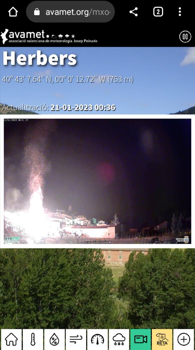 mjginerme's tweet photo. Els que no hi podem estar enguany podem vore la crema de la barraca de Sant Antoni a Herbers en directe amb la Webcam d' @avamet https://t.co/2RYWks0eQI