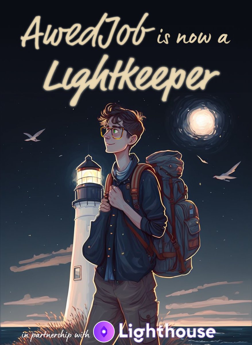 📢Exciting Announcement:
I am now a @Lighthouse_wrld ambassador a.k.a. #Lightkeeper

Jump in with me to virtual worlds where we will find wonderous and amusing things to do.
@bjjxyz <a href="/NadsLab/">Pier-Luc</a> <a href="/felixdigit/">felixdigit://</a>