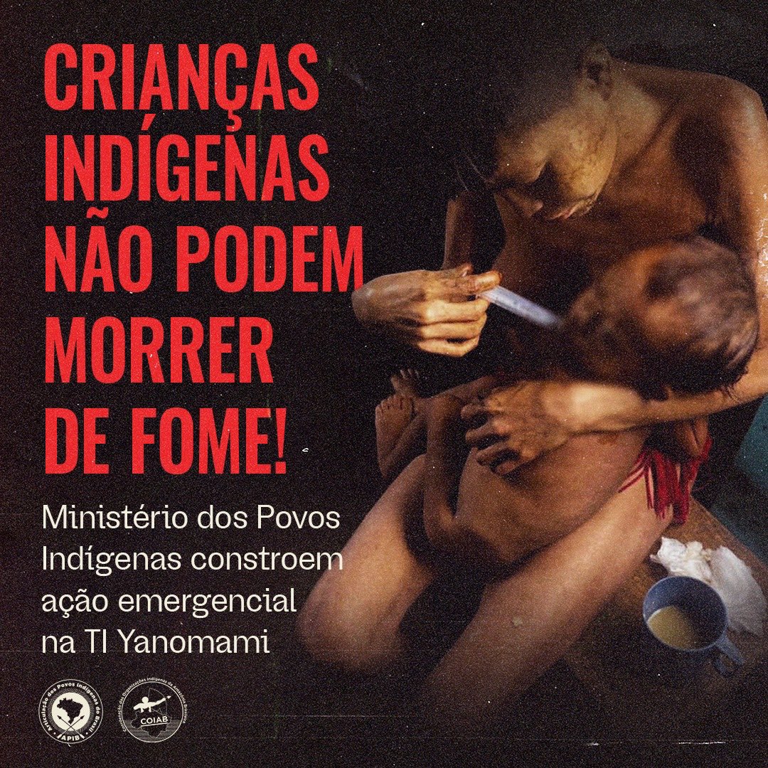 O presidente Lula convocou hoje uma ação emergencial para intervenção na crise humanitária que avança sobre a Terra Indígena Yanomami, em Roraima. 

SAIBA MAIS: bit.ly/3XMJLI0

#SOSYanomami #Lutapelavida
#VidasIndígenasImportam