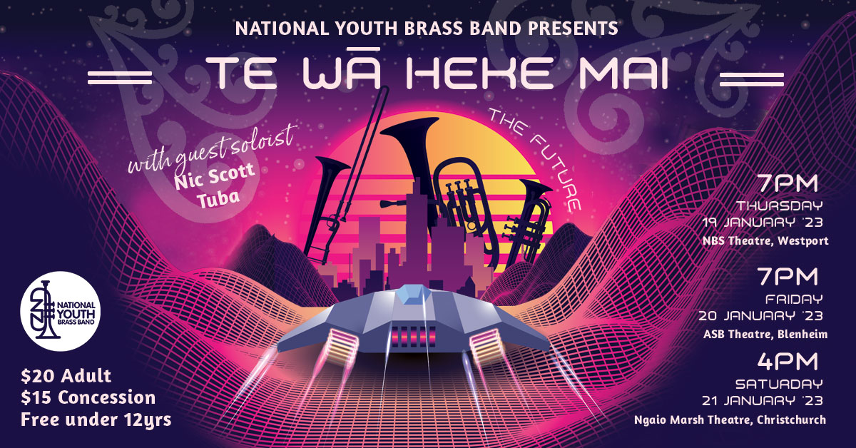 brassbanned's tweet photo. Don't miss the amazing National Youth Brass Band of New Zealand - live this afternoon at 4pm NZ time / 2pm Melbourne time.

More info here: https://t.co/HBYbpMfyKx https://t.co/RrPXcXxF8I
