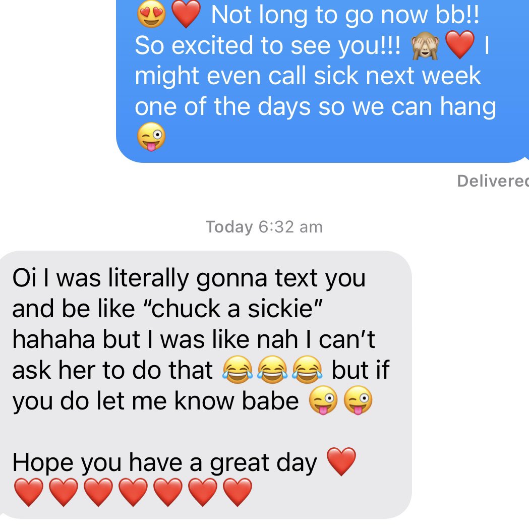 When you’ve been separated for two weeks and she’s back in town, but not back at work and you’re and both thinking the same thing 😏🫰#WorkWife #NextWeek ❤️🫶🏼