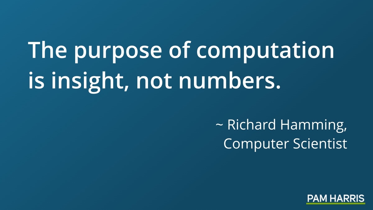 What do you think the purpose of computation is?
I am inclined to agree with Hamming. 
You?

#MTBoS #ITeachMath #MathIsFigureOutAble #Elemmathchat #MSmathchat #HSmathchat #MathStratChat