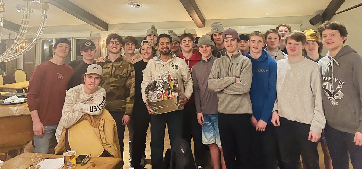 Osprey presents our Bus Driver Syed from our two Ontario trips with basket full of NL treats. #OspreyProud