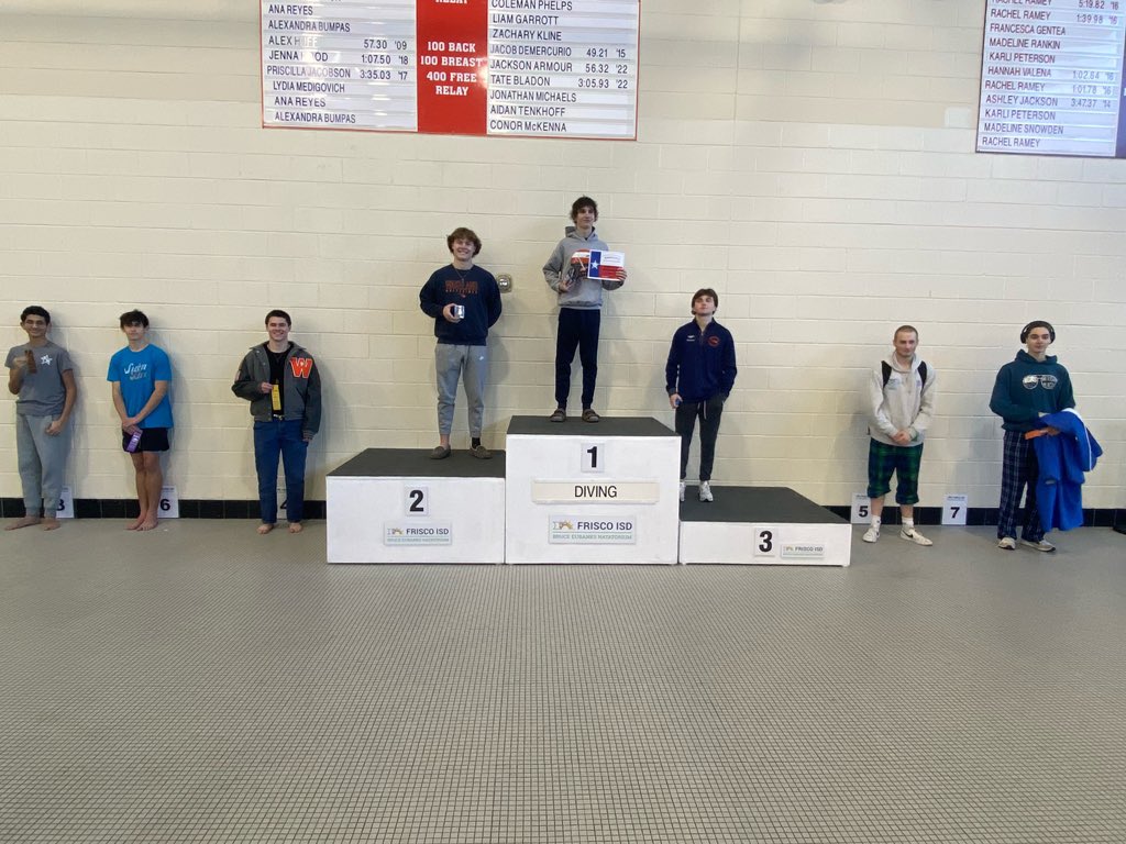 Wakeland Swim and Dive doing work!
Boys Swimming is 1st and Girls 2nd! Coach Marshall is boys swim coach of the year! Great job!!!
<a href="/WakelandHS/">Wakeland High School</a> <a href="/WakelandSwim/">Wakeland Swim/Dive</a>