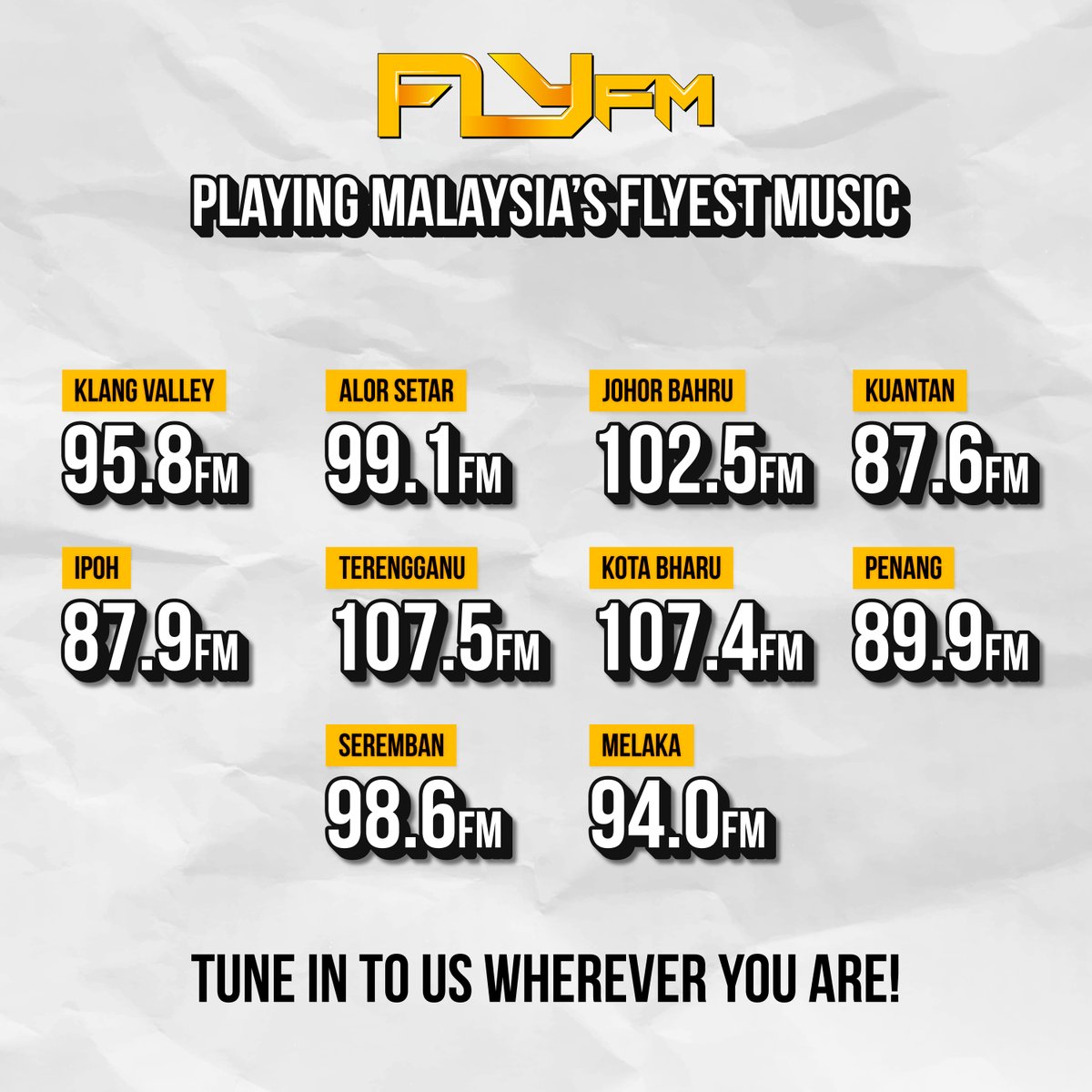 FlyFM958's tweet photo. Going home for the long weekend? Wherever you go, we can follow you! Keep listening to Fly FM for the FLYEST songs in the year of the π!
#FlyFM #flyestmusic #CNY #rabbit #roadtrip https://t.co/y6GpU5rVCR