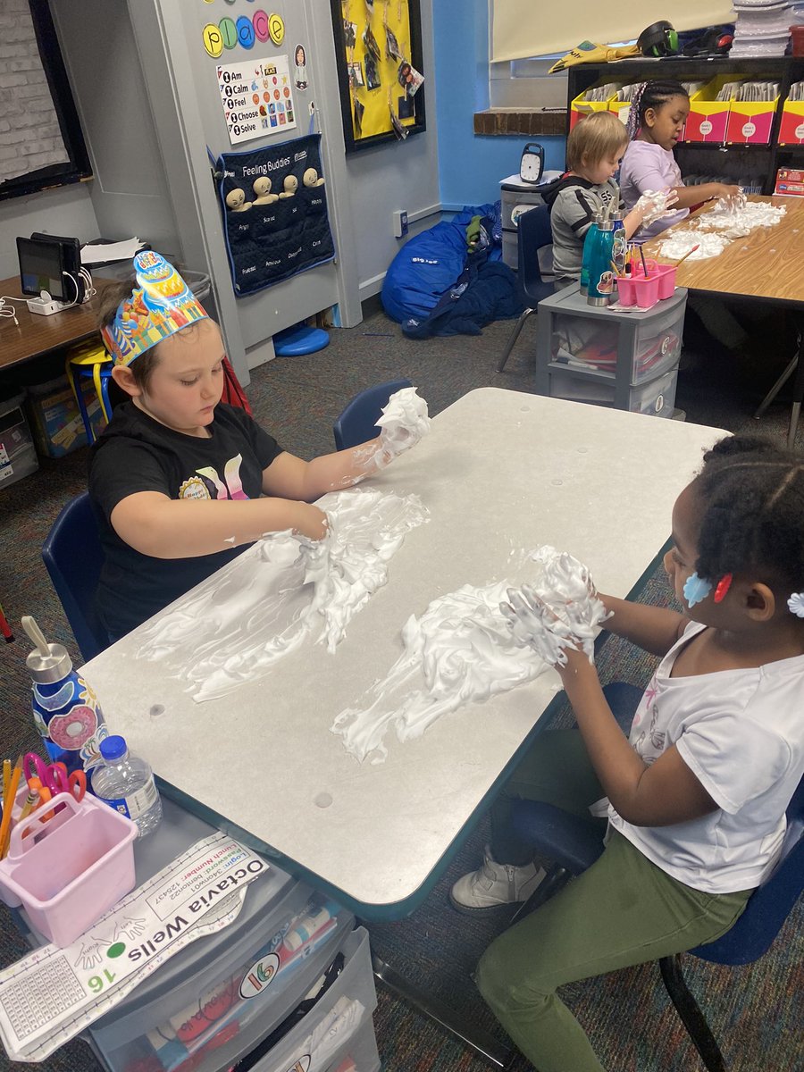 Today we ditched the whiteboards for writing in Fundations and opted for white TABLES and shaving cream. Ss did so well!! #CPSBest #BentonBold