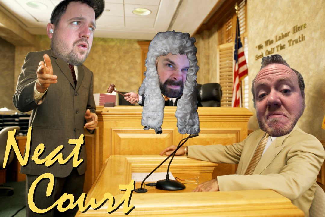 NeatCastPod's tweet photo. I do declare! Mike and Jer debate nonsense as Zack sits in judgment. Grab your mint julip and listen to episode 106! #debate #idodeclare #neatcast #comedy https://t.co/nXKp1r93qP