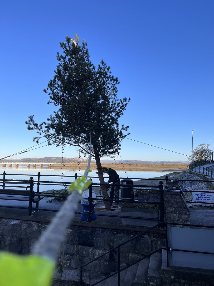 ArnsideVillage's tweet photo. It was great whilst it lasted, but the pier tree had to come down eventually. 🎄looking forward to next Christmas already. https://t.co/0QlIKW0NTn