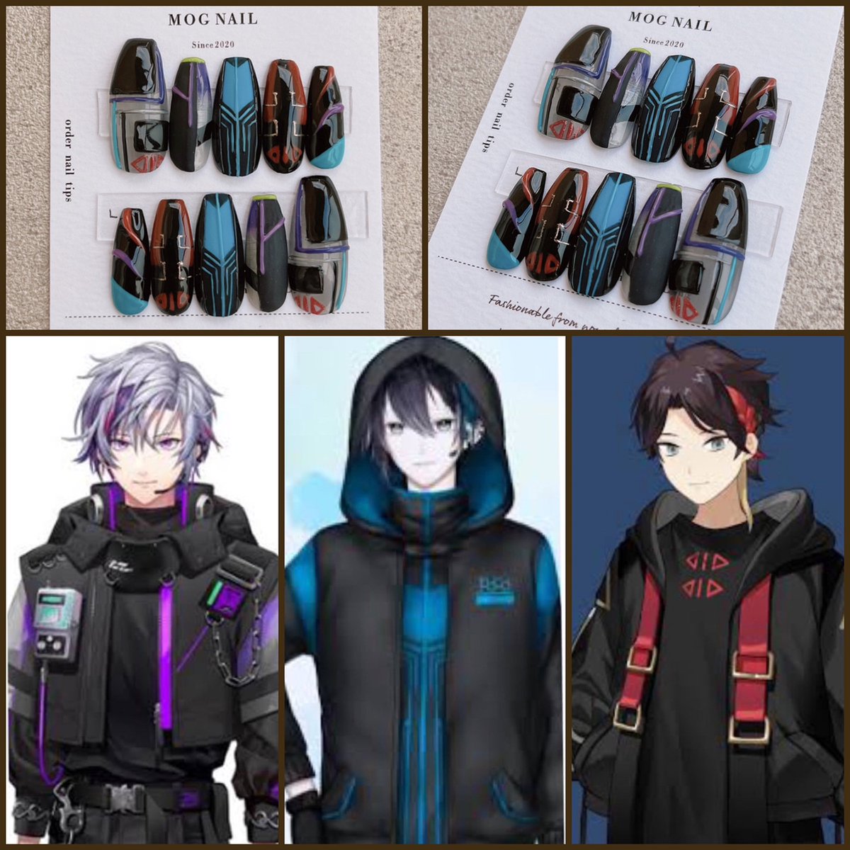 アクリルネームパーツ 三枝明那 あきにゃ ネイルパーツ 痛ネイル 推し