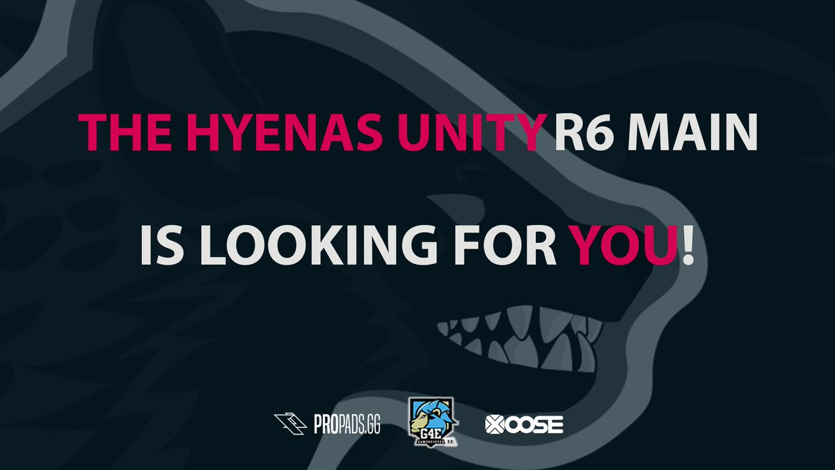 HyenasUnity's tweet image. Das Hyenas Unity Rainbow Six Siege Main Team sucht 2 neue Spieler! 

Details: twitlonger.com/show/n_1ss7puv
Kontakt: @sleekr6

#HYU #HyenasUnity #R6 #eSports #esport @LFT_R6_EU @LFT_R6_DACH