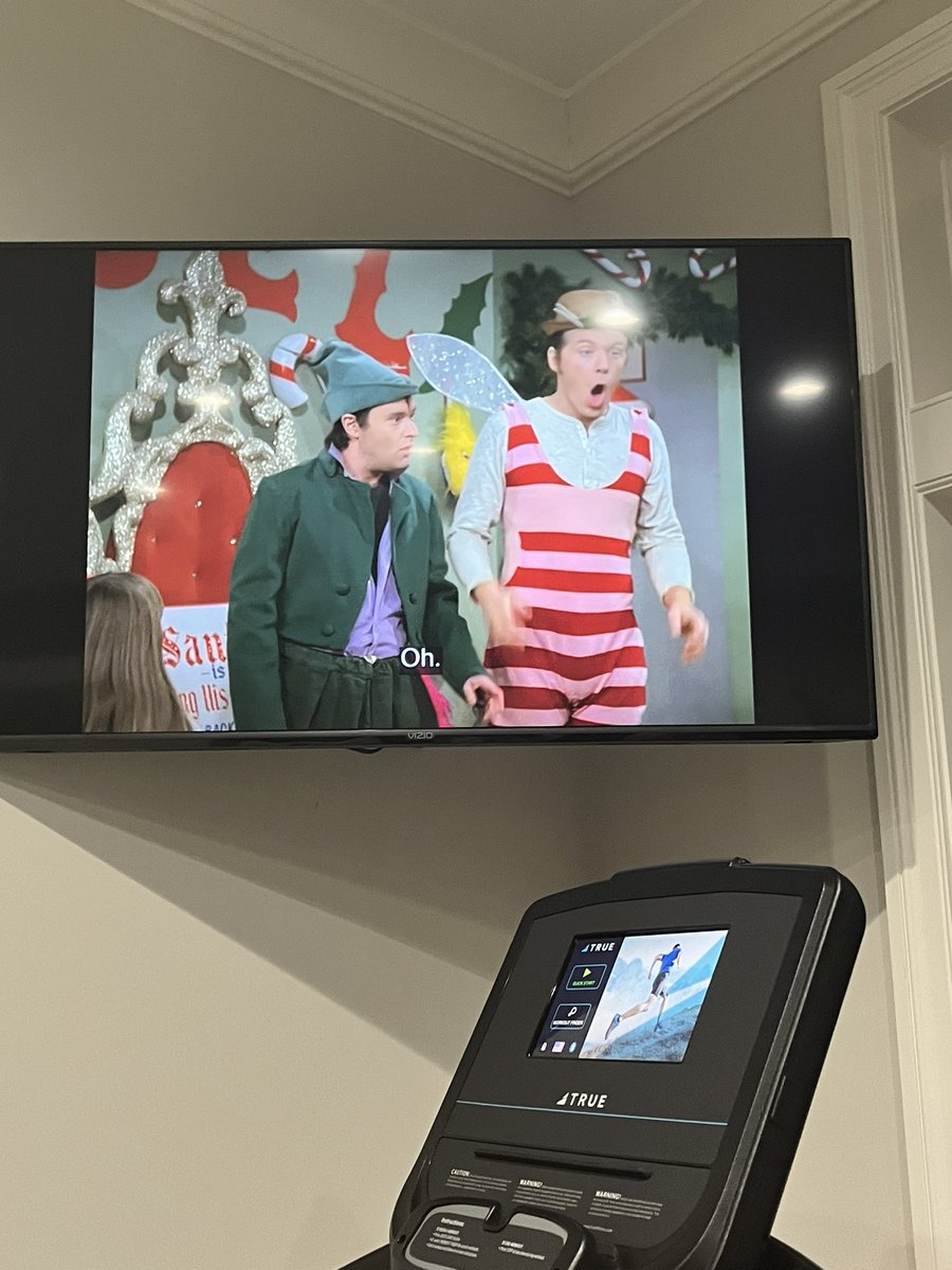 So my apartment gym only has Pluto tv and, as I workout at the same time every day & there’s no remote, I’m trapped in a Groundhog Day-esque hellscape where I watch the same Lavern & Shirley Christmas episode rerun nightly. Can’t believe Pluto got the rights to this masterpiece