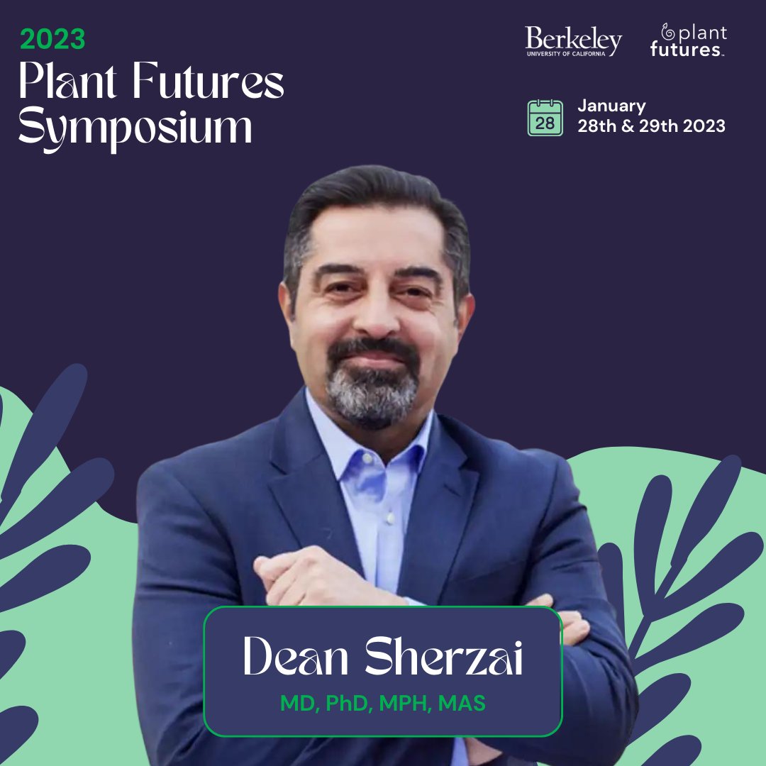 We are excited to announce @thebraindocs as speakers for the 2023 Plant Futures Symposium, to be held at UC Berkeley on January 28th and 29th

🌱 Dean Sherzai 
#BehavioralNeurologist #Neuroscientist and Co-Director at the Alzheimer's Prevention Program at Loma Linda University