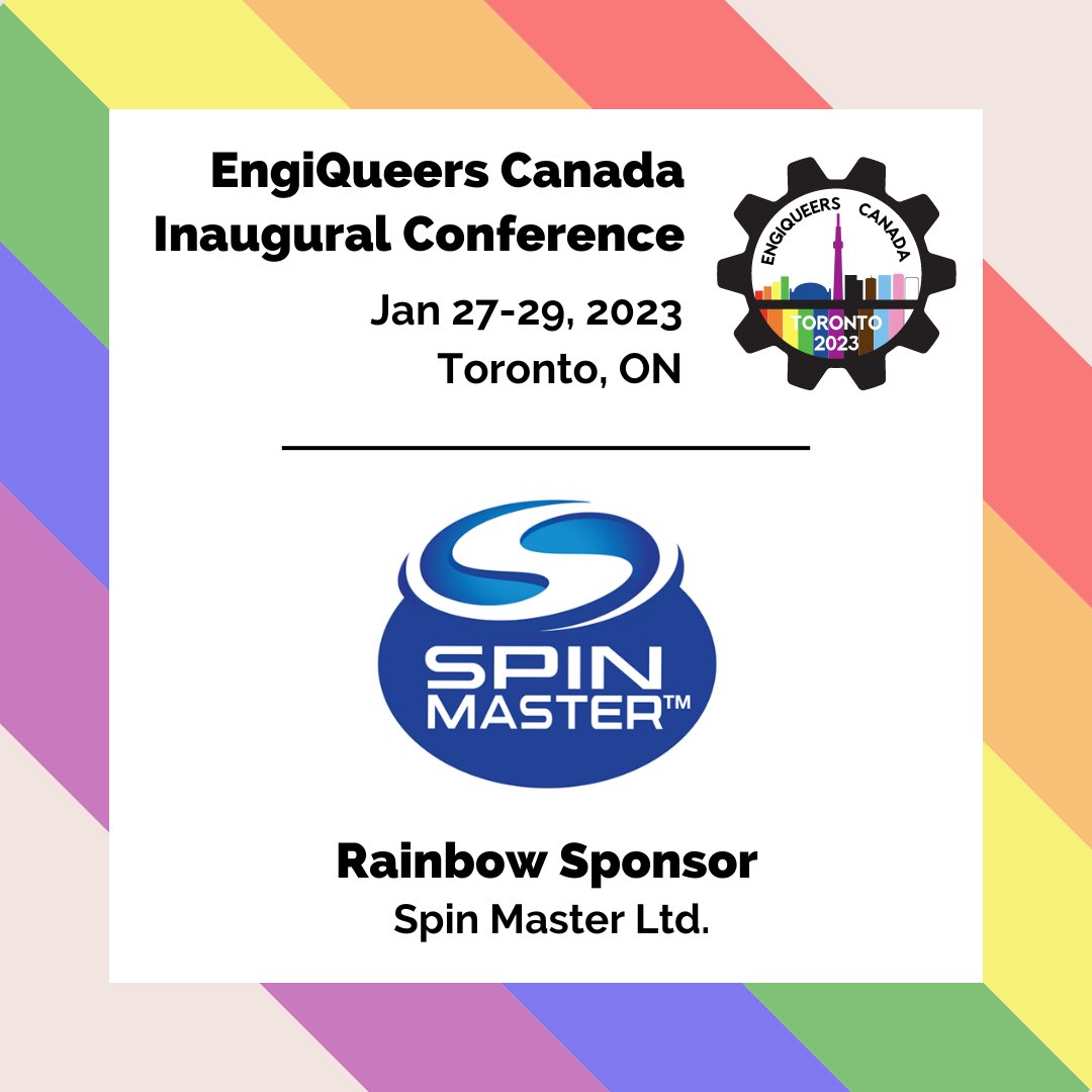 1️⃣ week until the #eqcan2023 national conference ‼️

🌈Shout out to our rainbow sponsor <a href="/SpinMaster/">Spin Master</a>