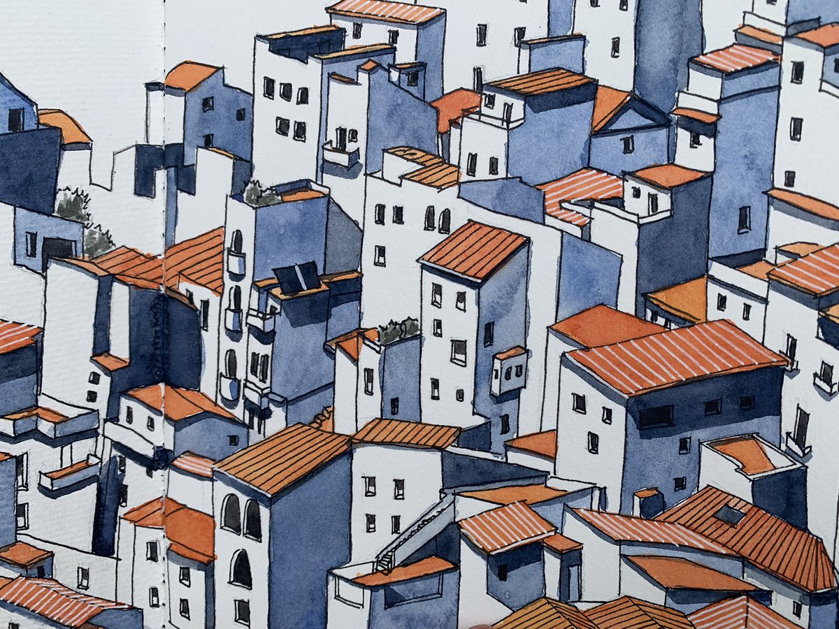a_isotope's tweet photo. Casares, Spain cityscape + closeups🧡💙 https://t.co/jBrMlry34N