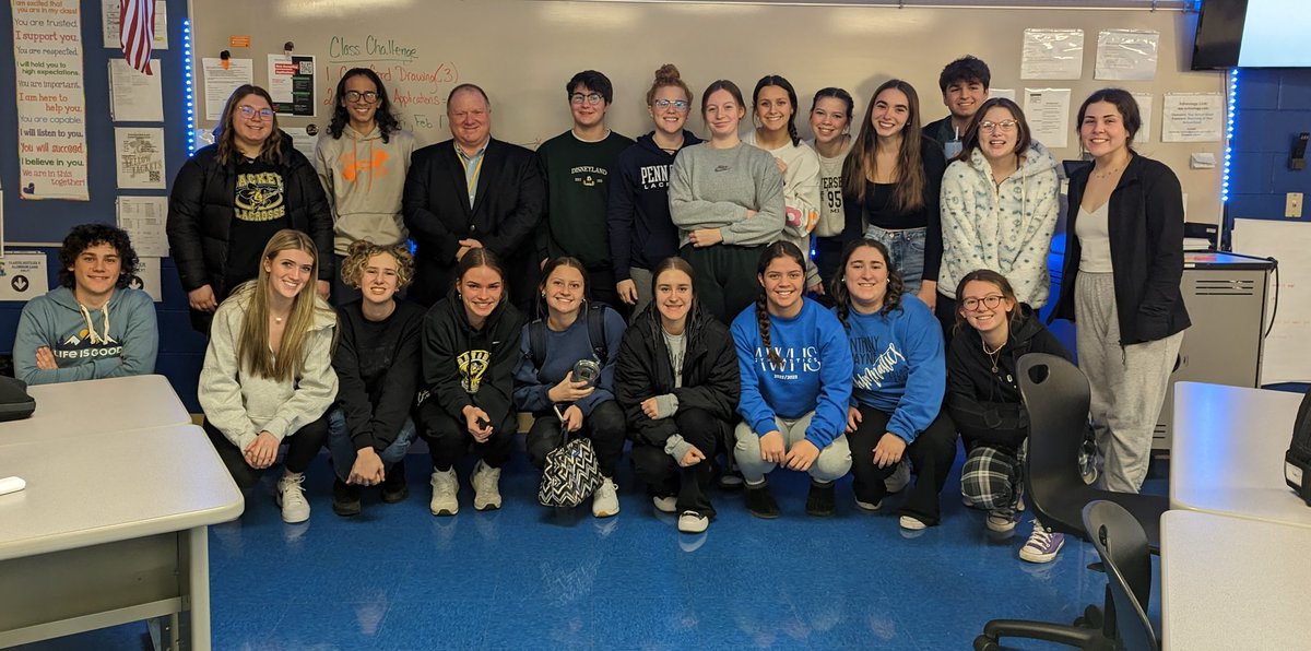 Thank you <a href="/PburgSchools/">Perrysburg Schools</a> president and <a href="/pentacareerctr/">Penta Career Center</a> board member Mr. Bennington for teaching Introduction to Education students about the roles and responsibilities of school board members. We #appreciate your service
