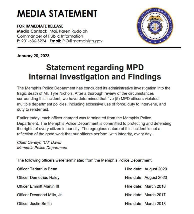 The officers who murdered Tyre Nichols have been fired. But <a href="/ShelbyCountyDA/">Shelby County District Attorney’s Office</a> Steve Mulroy still hasn’t said anything. What are you going to do about these murders?? #JusticeForTyre