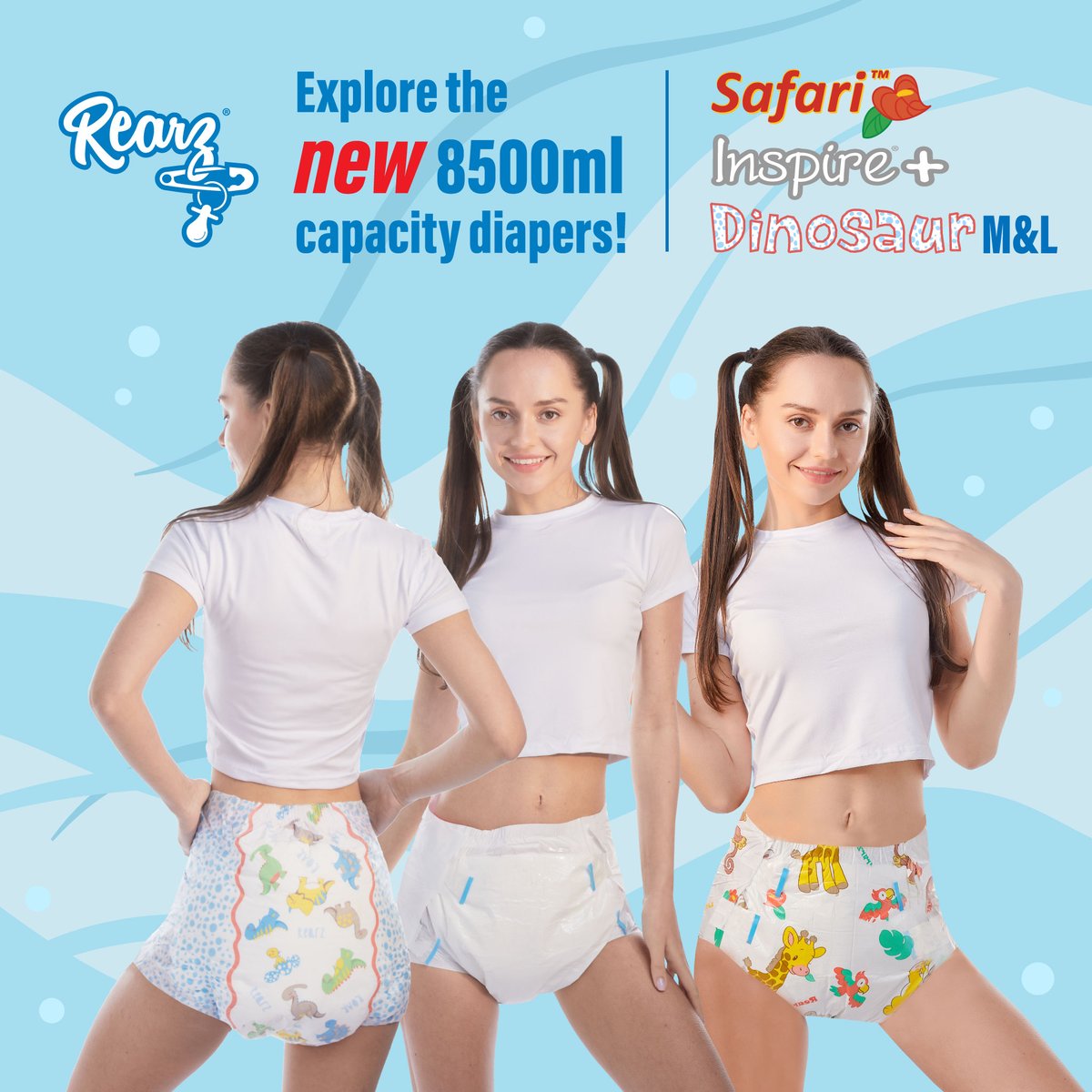 RearzInc's tweet photo. Get ready to take your diaper game to the next level with our new Mega diapers! Featuring a whopping 8,500ml capacity. Don't settle for less; upgrade to the new Mega diapers today!

https://t.co/1X8P5OMJho

#adultdiapers #diaperlovers #thickdiapers #megadiapers #abdldiapers https://t.co/giUbrUt8BK