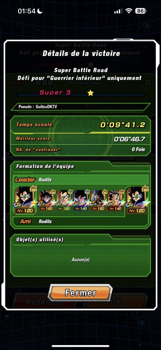 Guitou5540's tweet photo. #SuperBattleRoad en no item avec la catégorie Guerrier inférieur 🦧
Askip Raditz est mauvais (oui à 55%) par contre le leader amis à 100% il régale de fou
#DokkanBattle https://t.co/kRNyPRr6VG
