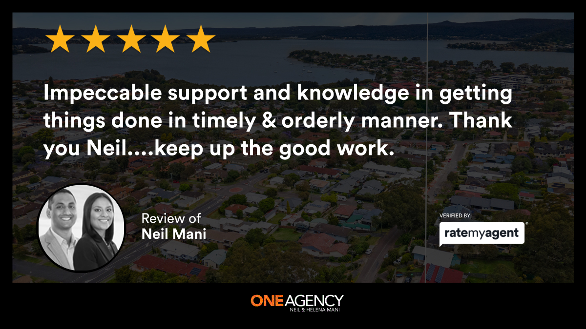 My latest RateMyAgent review in East Gosford.

rma.reviews/v8cW1QN1hciz

...
#ratemyagent #realestate #One_Agency_Neil_and_Helena_Mani
