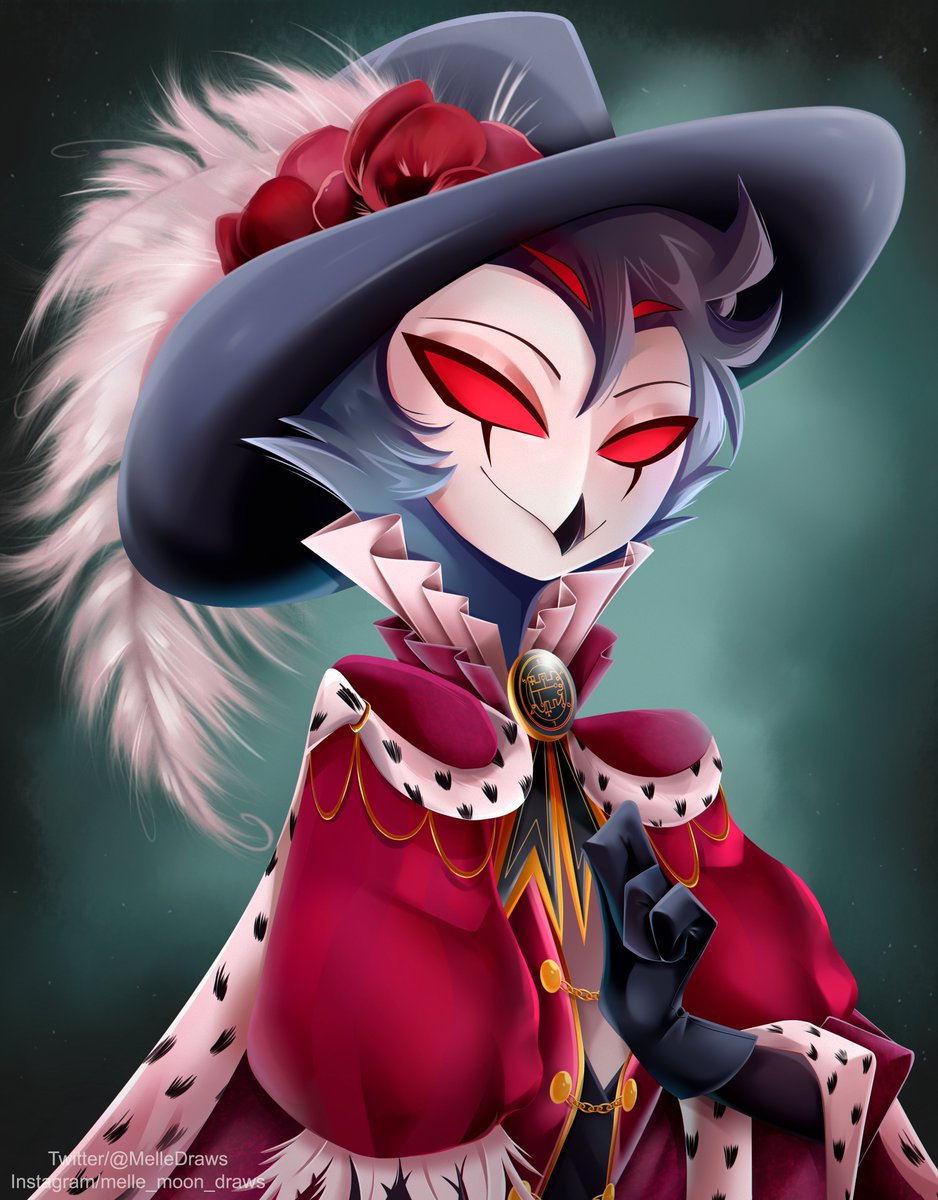 A portrait of our mighty prince✨
#HelluvaBoss #stolas #HelluvaBossStolas