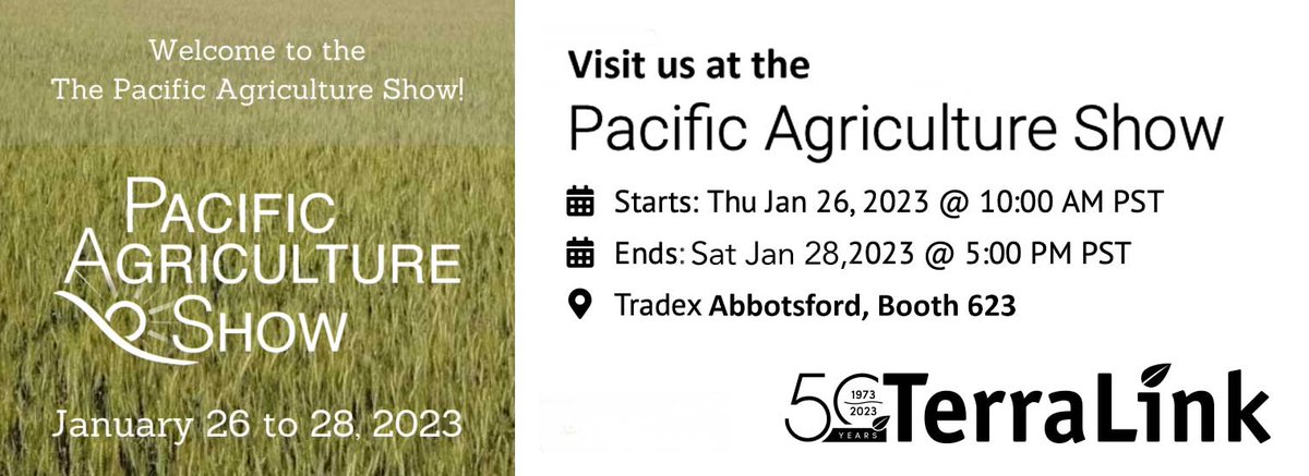 Come and visit us at the Pacific Agriculture Show next week! We will be at booth 623 - can't wait to see you there!
