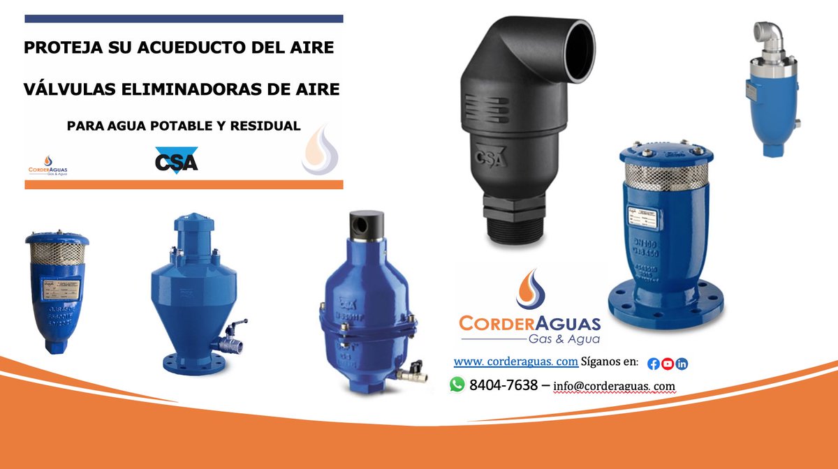 lambmeza's tweet photo. Una buena operación del acueducto requiere eliminar el aire de forma continua para evitar acumulación de bolsas de aire y evitar rupturas en tuberías.
Para más información contáctenos y con gusto le asesoramos con la válvula adecuada.
Info@corderaguas.com
#Acueducto #ASADAS https://t.co/fA0Vce07cr
