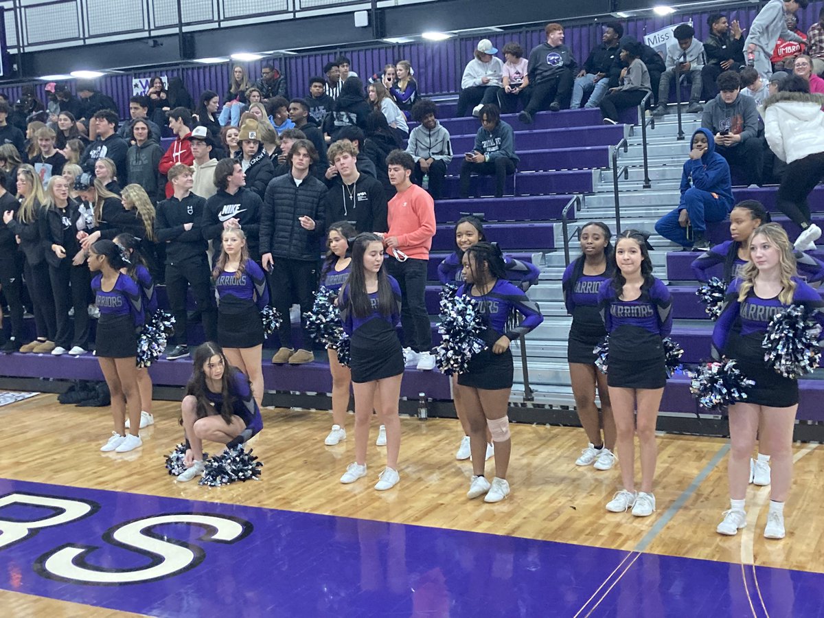 WoodhavenHigh's tweet photo. The Tribe and our sideline cheer team showed up to support their Warriors tonight. #GetInvolved #MakeMemories https://t.co/WSUZEhel7k