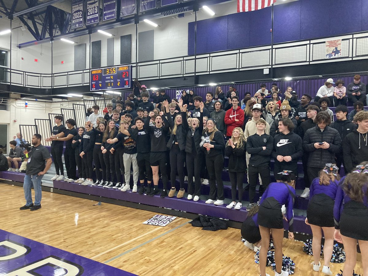 WoodhavenHigh's tweet photo. The Tribe and our sideline cheer team showed up to support their Warriors tonight. #GetInvolved #MakeMemories https://t.co/WSUZEhel7k