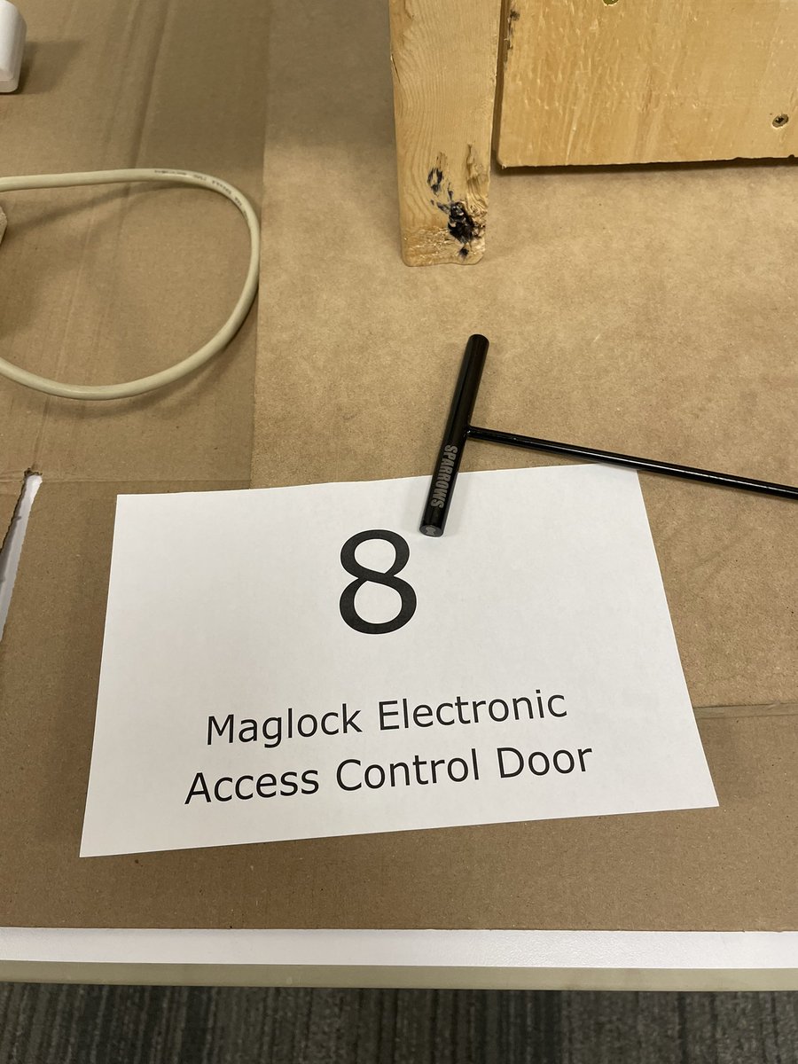 Exclusive to DC416, @physsec’s Maglock Electronic Access Control Door Bypass Challenge!