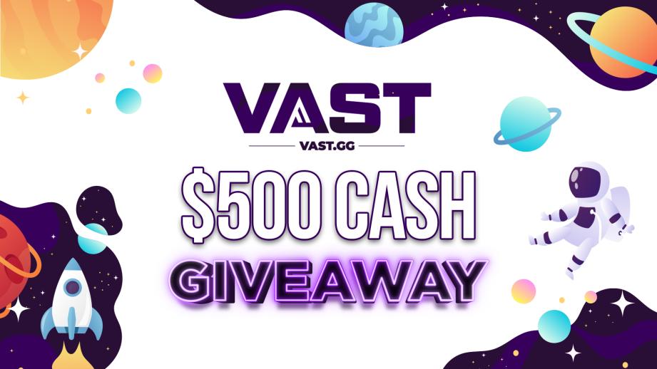 We're excited to launch this $500 Giveaway! To enter, perform these tasks via the link below: - Retweet this tweet - Follow @VastGG Enter Here: vast.link/VastGG-