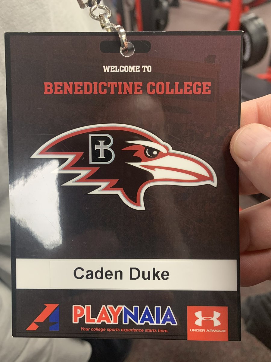cadenduke5's tweet photo. Had an amazing visit today at Benedictine College. I appreciate the offer to continue my football career as well as academics! A big thank you to all the coaches!! A special thanks to @BradHines17 @CoachCogan @CoachKoch_BC @JoelOsborn_BC https://t.co/oKDY8gXZsW