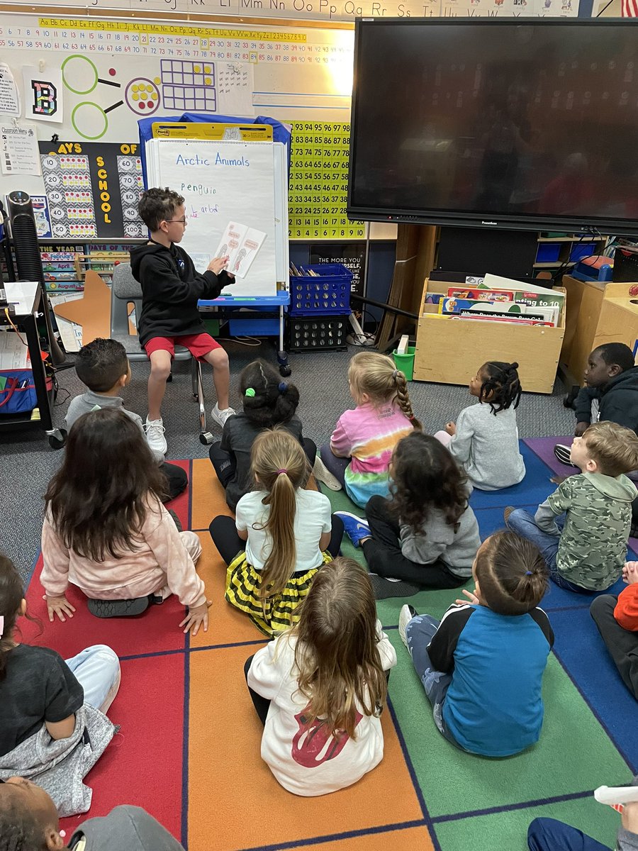 KinderMrsWhite's tweet photo. So excited that a 2nd grader used his Bearkat Bucks to read to my kindergartners! They were amazed at how well he read! @BlackBearkats #bearkatbest #heartofabearkat @MrsWilkesClass https://t.co/fAFoYSZjYY