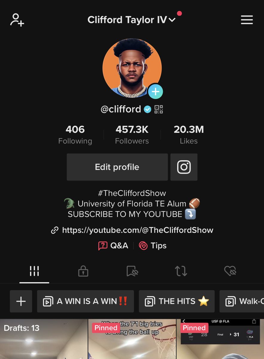 clifftayloriv's tweet photo. AT LONG LAST‼️ THANK YOU @tiktok_us 😭 #BlueCheckGang https://t.co/dVvu75BQXM