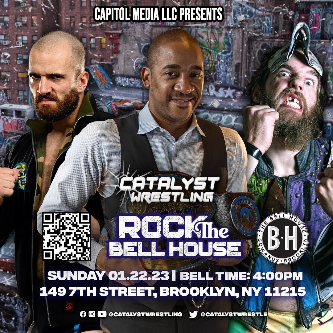 MrDariusCarter's tweet photo. 🚨 SUNDAY • 1/22 🚨

@CatalystWrestle #RockTheBellHouse
The World Famous @BellHouseNY
4pm 🛎

In my 1st #CatalystChampionship Defense of 2023, I headline the #BellHouse in BKNY!

3 Way Dance V. @sauce_williams
&amp; @ImRobKilljoy!

🎫VIP SOLD OUT! HURRY! 🎫
https://t.co/hIXqB6sNmW https://t.co/10VgaeqJa3