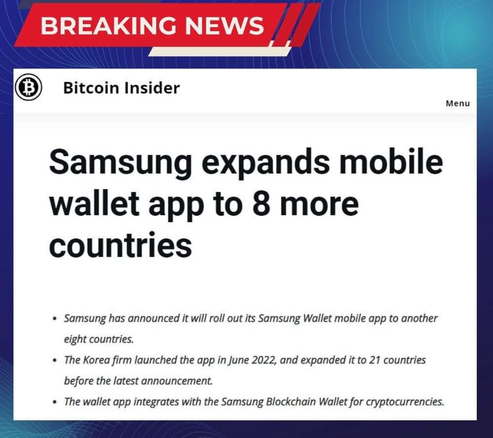 polinarsam's tweet photo. Big brands just keep on building and expanding in the bull and bear market. While some people think that crypto is a scam. Only time will tell who's the genius and who's not. #cryptocurrencynews #Samsung https://t.co/kU4oyySrFn