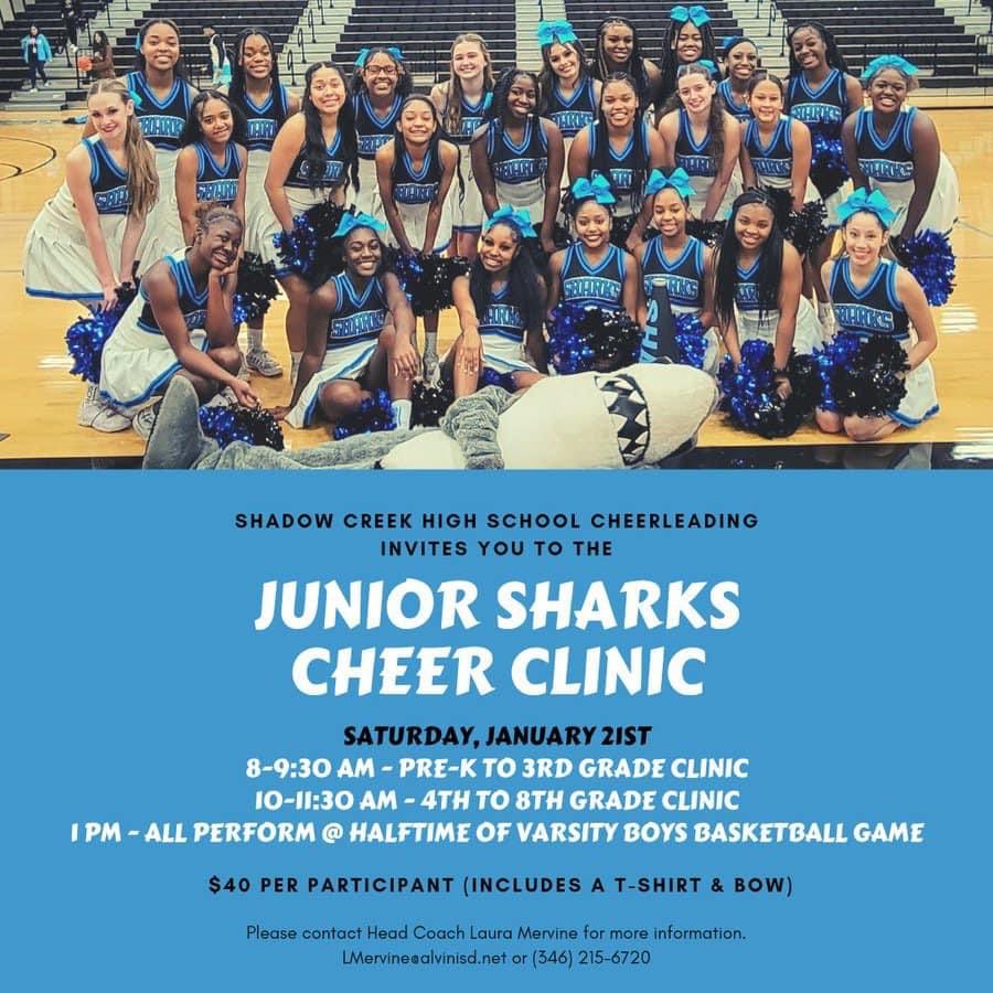 alisonb77's tweet photo. Tomorrow’s the day - where are those future cheerleaders at!? @Reaganb_5 @schssharkscheer @SCHSATHBC1 https://t.co/Dr4Vqkr4rK