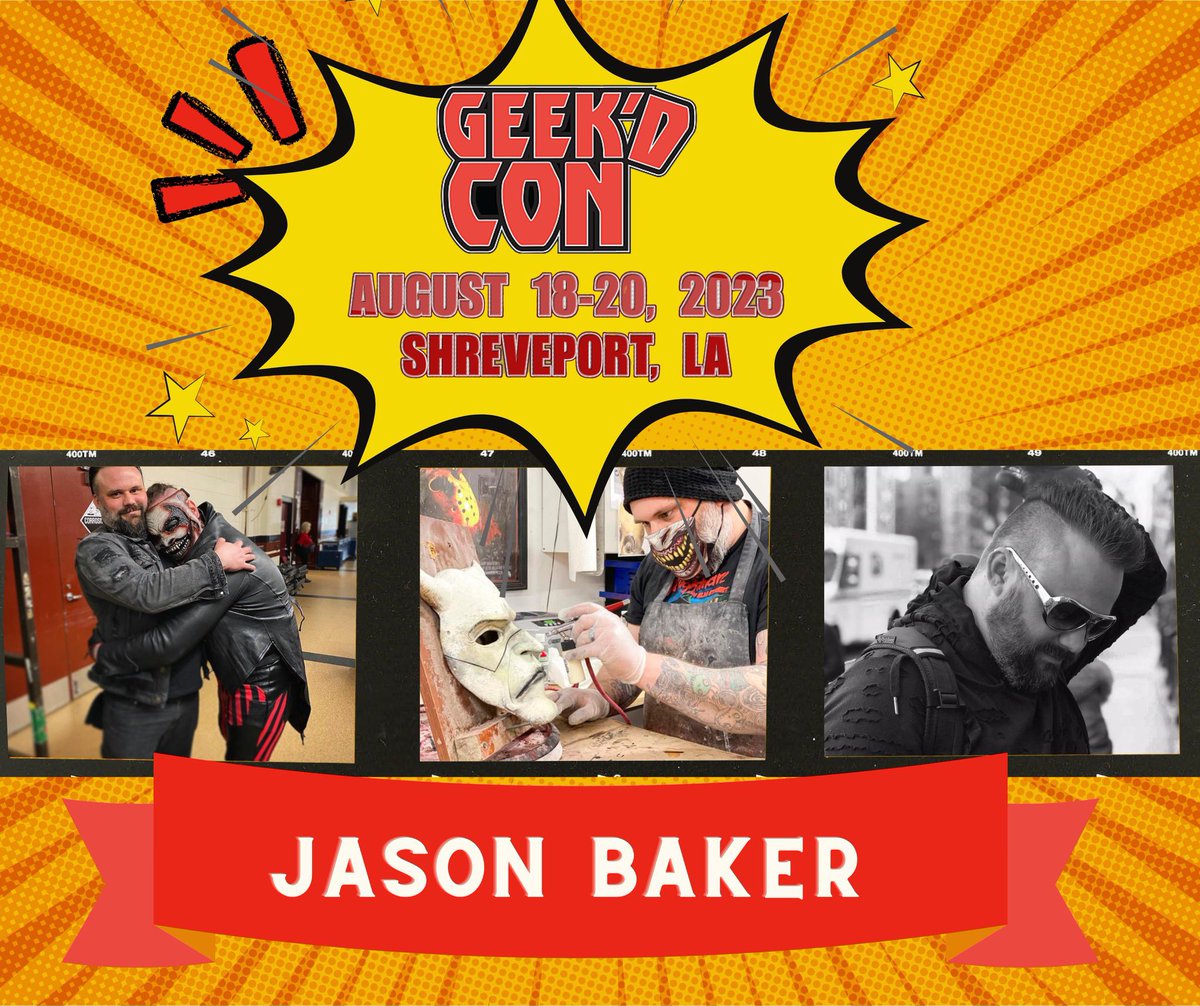 GeekdCon's tweet image. The creative mind behind @Windham6’s #FireflyFunhouse is coming to #Shreveport! Meet @bakingjason this August