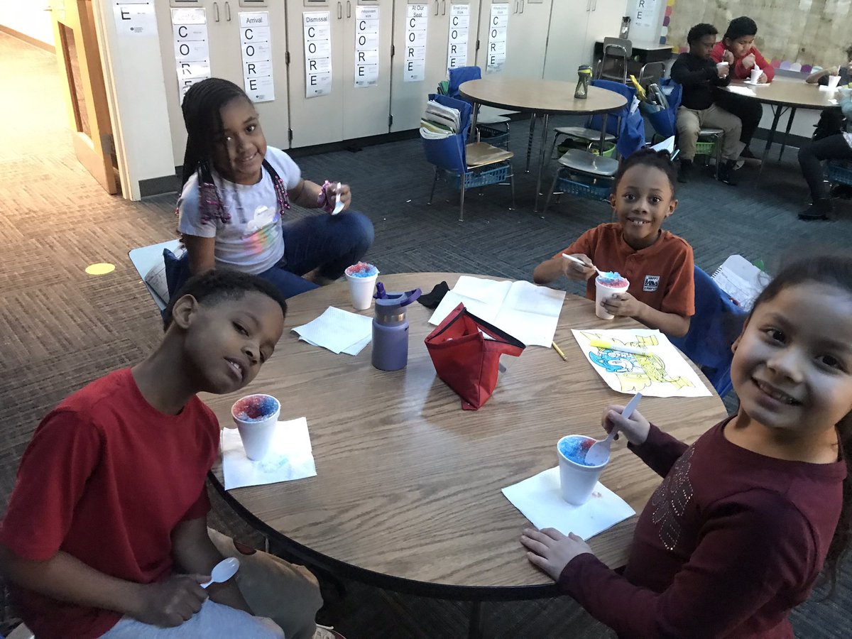 2B earned a Snow Cone Party for our attendance! Let’s keep coming to school. Thank you <a href="/eastridgeelemen/">eastridge elementary</a>