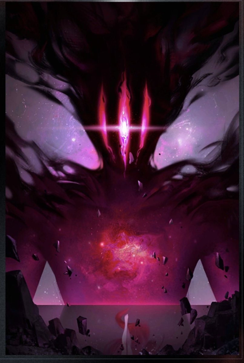 나 이거 별 생각 없었는데 1짤 국장 귀걸이로 보이거든? 즉 국장은 깨진 거울 속에서 자신의 두려움을 마주하고 있다...란 느낌의 작품처럼 보인단 말야. 근데 그게 커지면 또 저 3갈래의 붉은빛이야. 근데 1짤처럼 저게 거울처럼 국장의 두려움을 비춘 작이라면 국장은 결국엔...