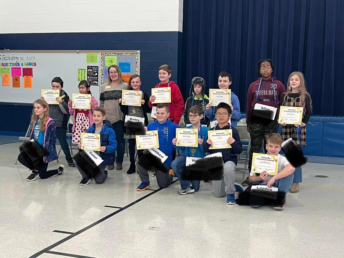 FMTFalcons's tweet photo. Congratulations to all of our Spelling Bee participants! A special congratulations to Henry, who won first place, and Bailey, who won second place! Henry will have the opportunity to go to the Regional Spelling Bee! Great job! #FMTFalconLife https://t.co/cItBNE8038