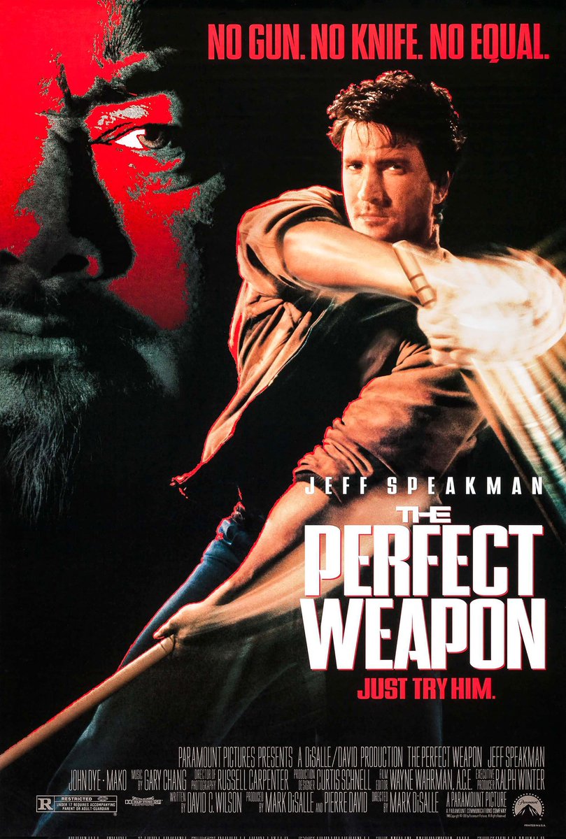 #NowWatching 
The Perfect Weapon 1991

Who remembers this movie
#JeffSpeakman rocks

#ThePerfectWeapon
#90sMovie #MartialArts
#KickAss #FilmTwitter
#MutantFam