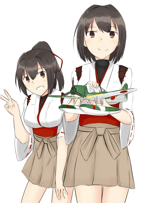 伊勢日向描きました!#艦これ 