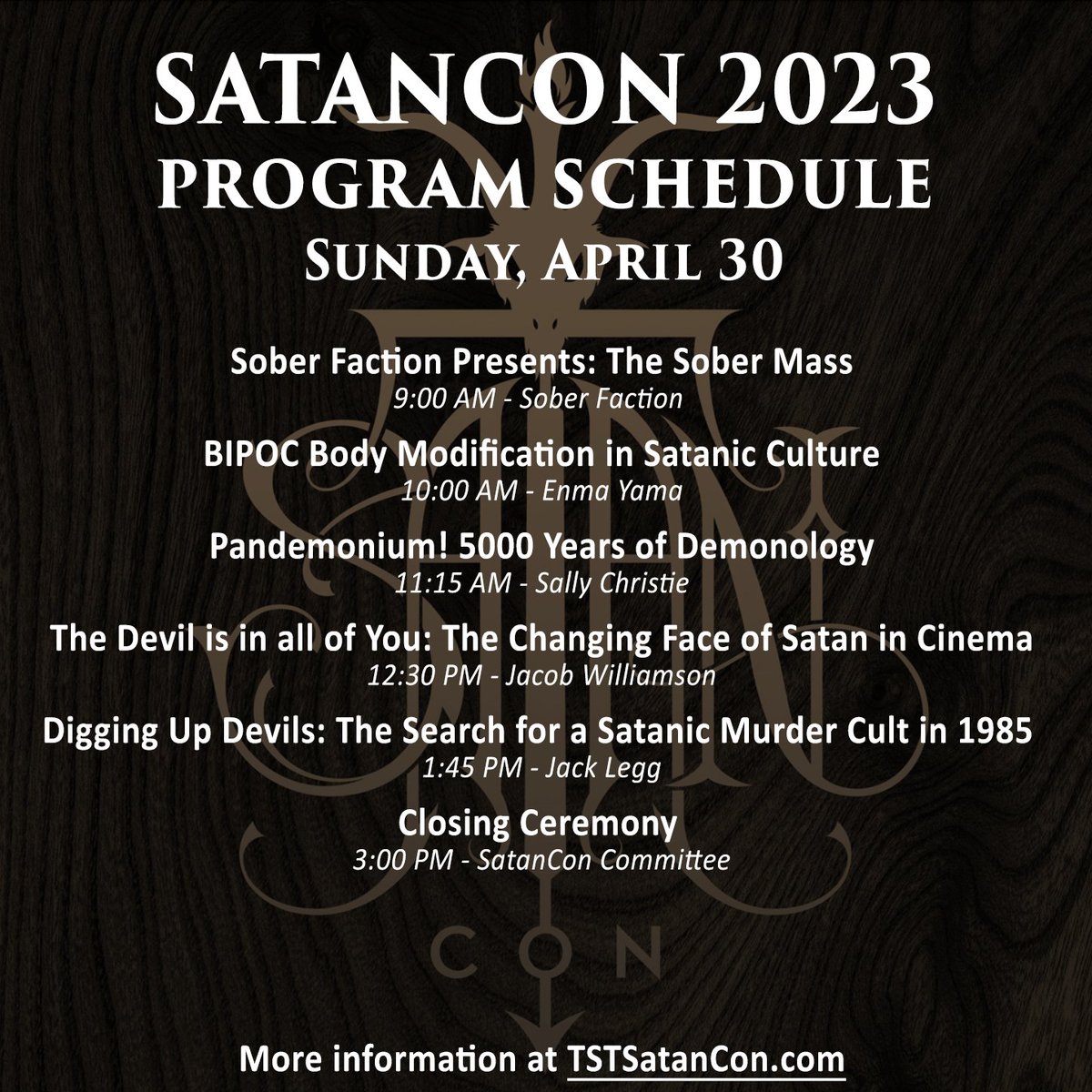 TSTSatanCon's tweet photo. Our 2023 line-up is ready! https://t.co/XpL75TyaNZ