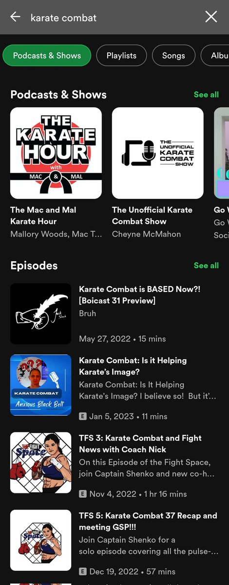 TheFightSpace1's tweet photo. Hey @KarateCombat and @adam_skovacs, I don't wanna brag but... 3rd and 4th down top episodes for Karate Combat on Spotify are #TheFightSpace, and I've been lucky enough to get @rossTURBOlevine & @EoghanChelmiah on as guests. I've got a lot to say and much love for the promotion! https://t.co/K8q9J62Bnb